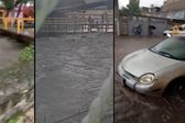 Lluvias provocan desborde de río en Naucalpan; familias corren peligro