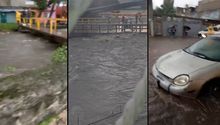 Lluvias provocan desborde de río en Naucalpan; familias corren peligro