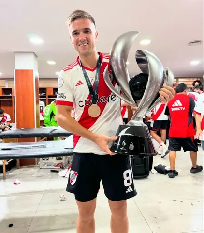 Agustín Palavecino, ganó seis títulos con River Plate