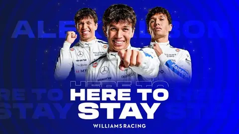 ¿Celebra Checo Pérez? Alex Albon firma renovación de contrato con Williams