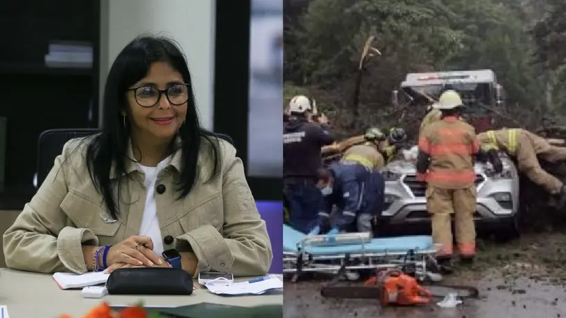 ¿Cuál es el estado de salud de Delcy Rodríguez, vicepresidenta de Venezuela? Un árbol le cayó encima