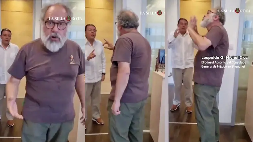 VIDEO: Explota cónsul adscrito de México en Shanghái contra empleados; la SRE ya investiga