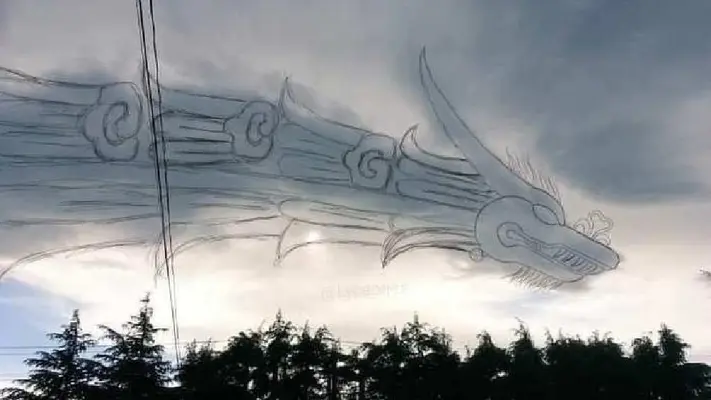 Se hace viral nube en forma de Quetzalcóatl a horas de que llegue el huracán Beryl a Yucatán