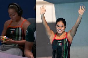 Alejandra Estudillo sorprende armando cubo de rubik en plena Final de clavados