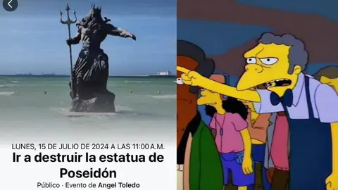 ¡México mágico! Yucatecos piden destruir estatua de Poseidón: “Solo ha traído lluvias y huracanes”