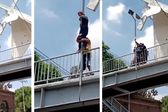 VIDEO: Policías de la CDMX salvan a hombre que se quería aventar desde un puente