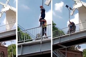 VIDEO: Policías de la CDMX salvan a hombre que se quería aventar desde un puente