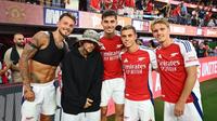 ¿Es gunner? Justin Bieber se reúne con jugadores del Arsenal en su pretemporada en Estados Unidos