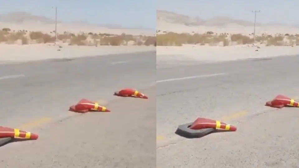 En Kuwait, llegan a 50ºC y los conos de tráfico no soportan temperaturas