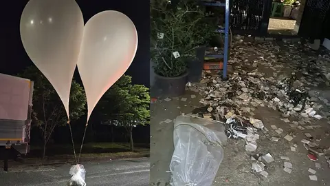 Corea del Norte envía grandes globos llenos de basura a Corea del Sur