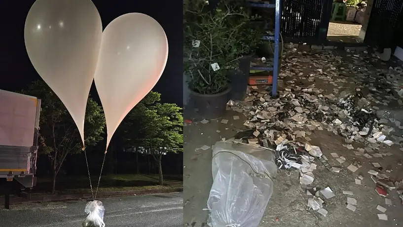 Corea del Norte envía grandes globos llenos de basura a Corea del Sur