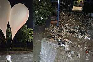 Corea del Norte envía grandes globos llenos de basura a Corea del Sur