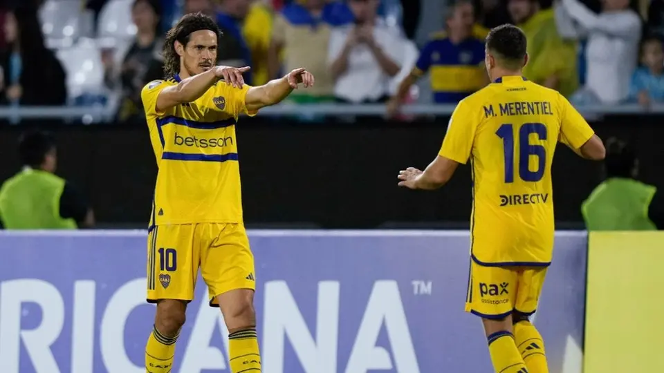 Edinson Cavani da victoria a Boca Juniors en Copa Sudamericana con golazo de tiro libre