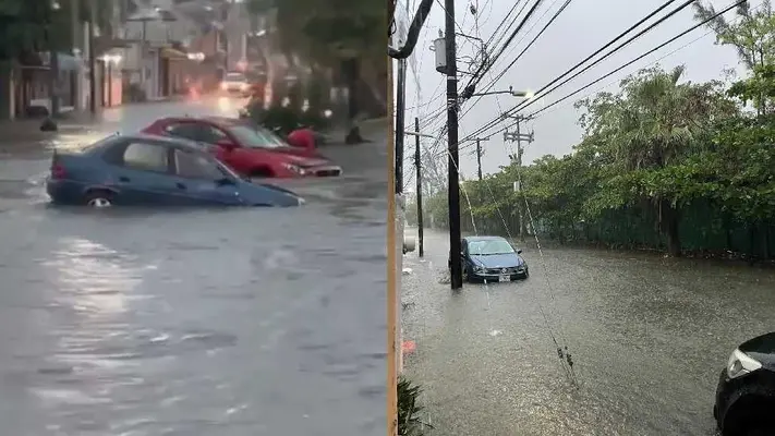 Cancún amanece con inundaciones producto de la tormenta tropical 'Alberto'