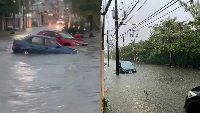 Cancún amanece con inundaciones producto de la tormenta tropical 'Alberto'