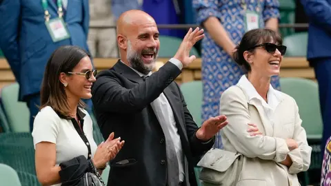 ¡Presente! Pep Guardiola asiste a Wimbledon para ver el Djokovic vs Popyrin