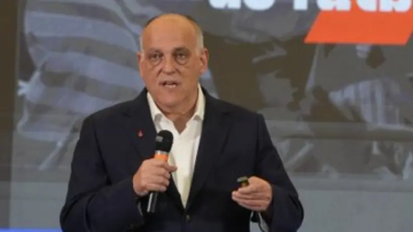 Javier Tebas, presidente de LaLiga, explota con marcas que realizan 'piratería' en el futbol