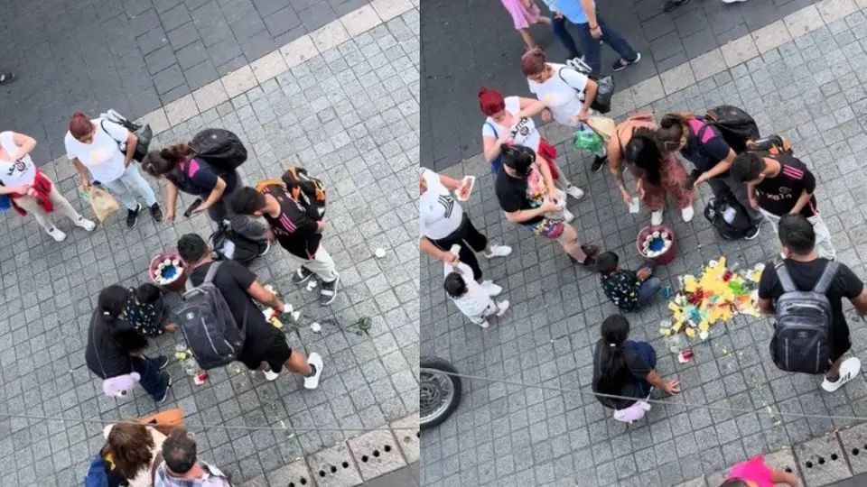 VIDEO: Personas ayudan a niño vendedor de gelatinas tras tirar todas sus gelatinas accidentalmente
