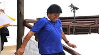 Evo Morales sufre una fuerte caída de las escaleras cuando salía de dar una conferencia de prensa