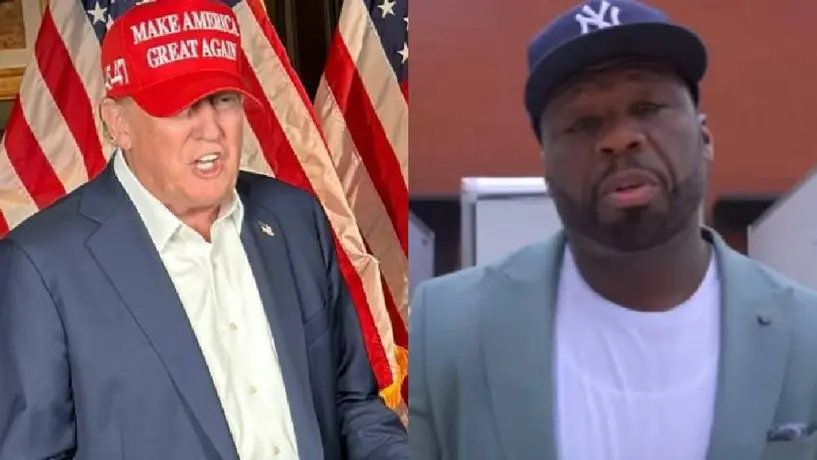 50 Cent pone la cara de Donald Trump durante concierto