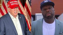 50 Cent pone la cara de Donald Trump durante concierto