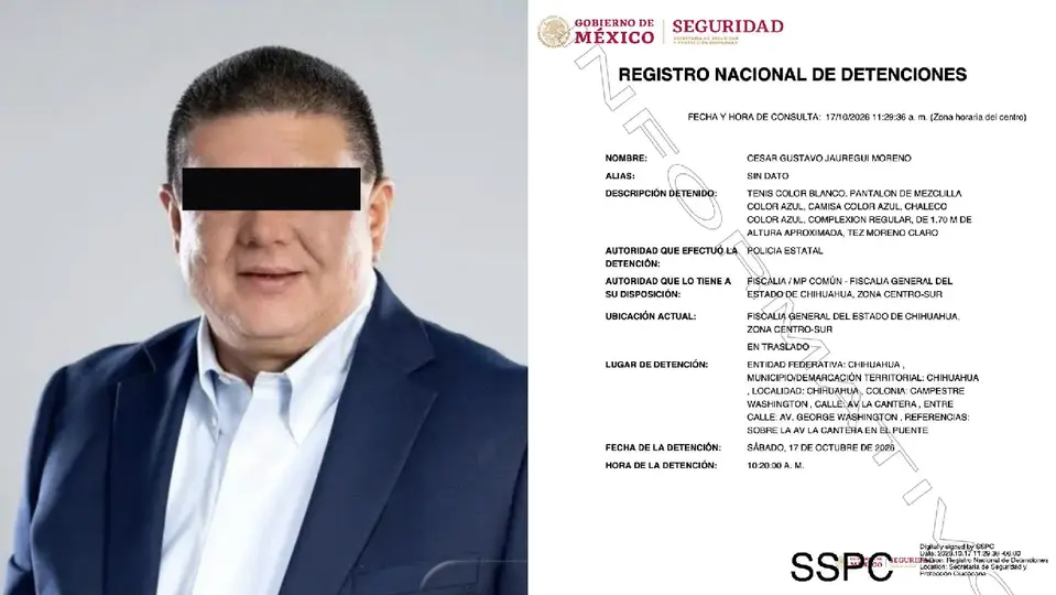 El exfuncionario fue detenido en la capital chihuahuense por agentes de la Policía Estatal / Especial