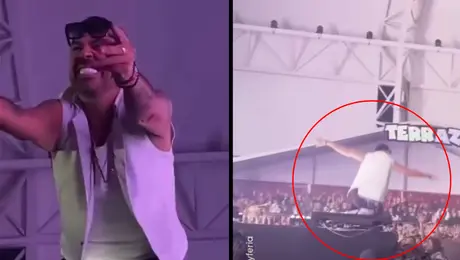 VIDEO: Jorge D’Alessio cae en pleno concierto de Matute y aplica el ‘Juangabrielazo’