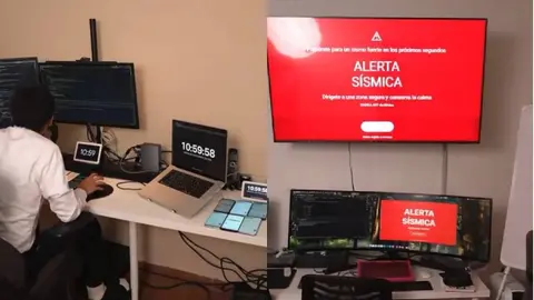 La alarma sísmica se activó de manera manual debido a que el simulacro era regional/SASSLA