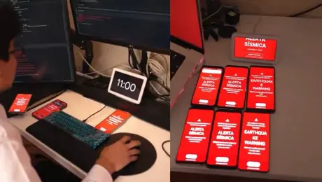 VIDEO: Así activaron manualmente la Alerta Sísmica en el simulacro del 18 de febrero