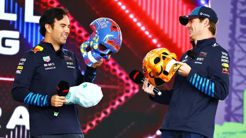 Checo y Verstappen como compañeros en Red Bull, durante el Gran Premio de México 2024 | RED BULL