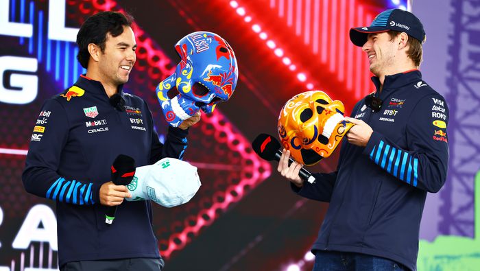 Checo y Verstappen como compañeros en Red Bull, durante el Gran Premio de México 2024 | RED BULL