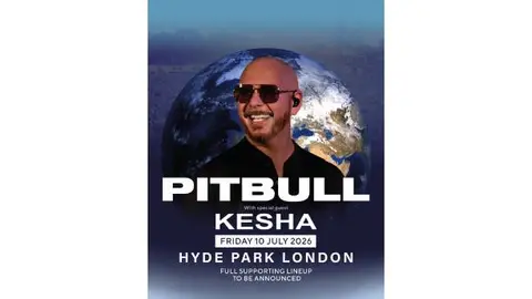 Pitbull intentará establecer el récord mundial Guinness por la mayor cantidad de personas usando gorros calvos durante su concierto en Hyde Park. / 
BST Hyde Park