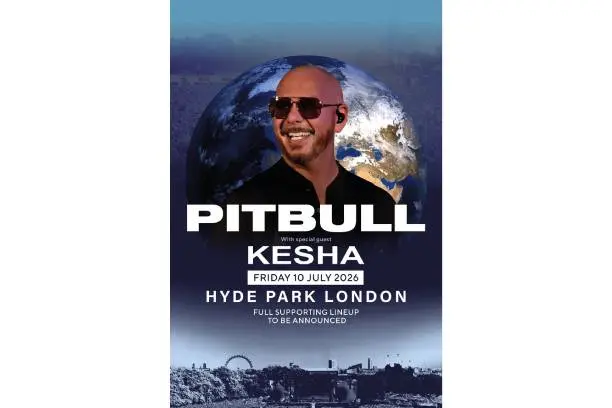 Pitbull intentará establecer el récord mundial Guinness por la mayor cantidad de personas usando gorros calvos durante su concierto en Hyde Park. / 
BST Hyde Park