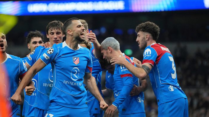 David Hancko celebra en el partido de Atlético de Madrid contra Tottenham | AP