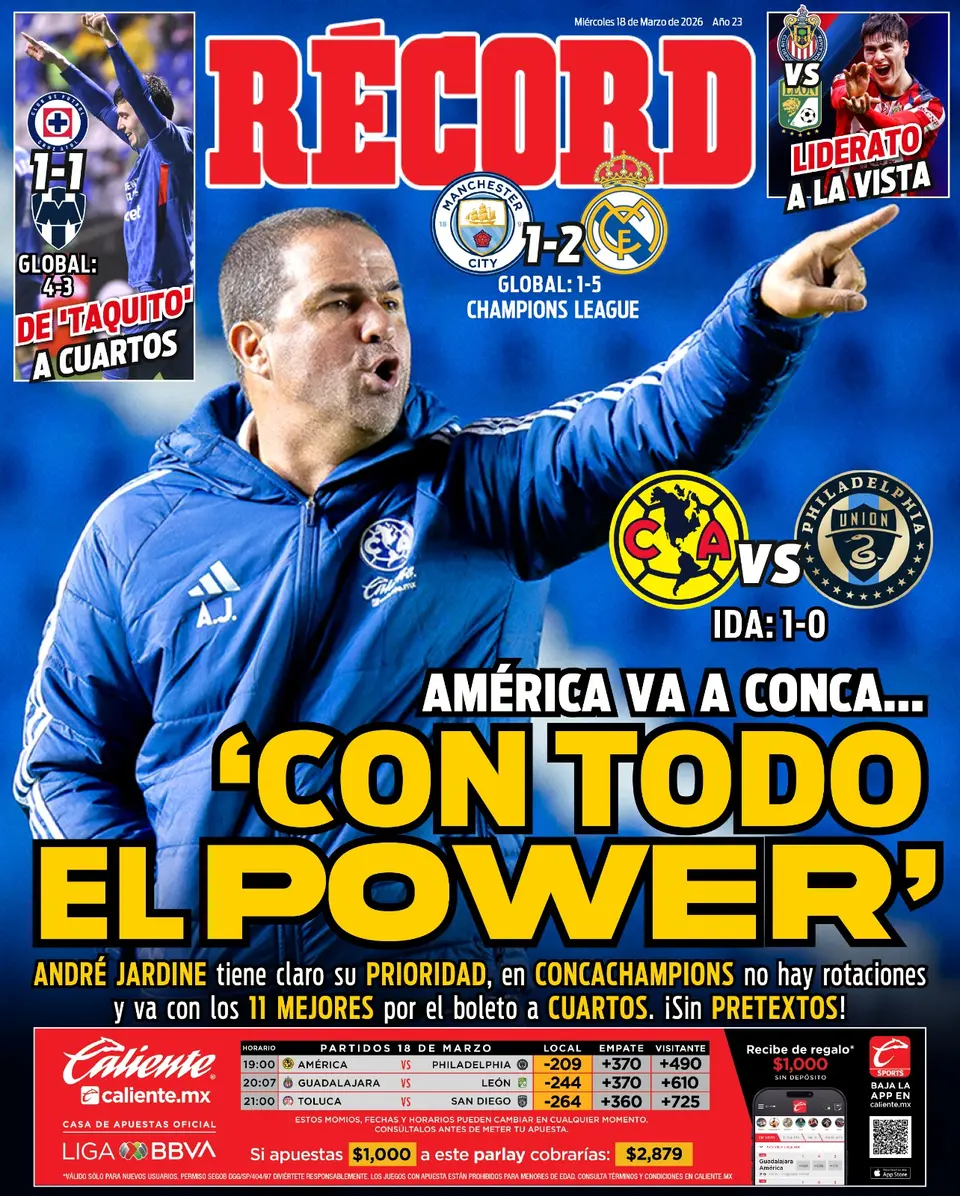 Portada RÉCORD 18 de Marzo de 2026