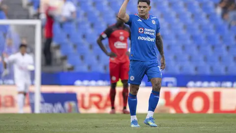Gabriel Fernández, jugador de Cruz Azul ante Xolos | MEXSPORT