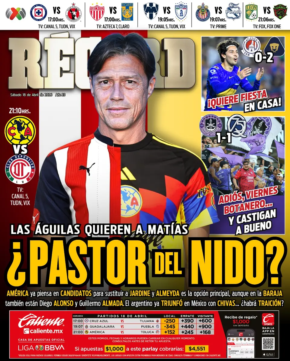 Portada RÉCORD 18 de abril 2026