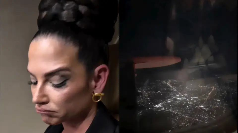 Natalia Jiménez estaba a punto de llorar por las dos fallas en los aviones / Redes Sociales