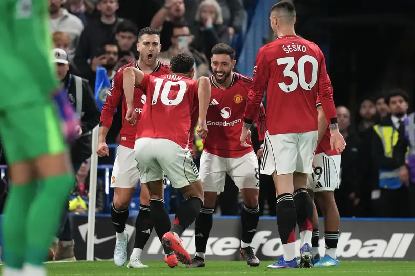 Manchester United tras derrotar al Chelsea en Premier League I AP