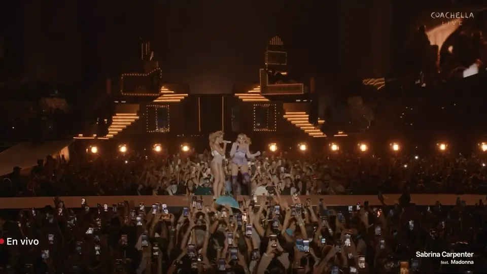 El show entre Sabrina y Madonna rápidamente se volvió tendencia por la inesperada presentación / Redes Sociales
