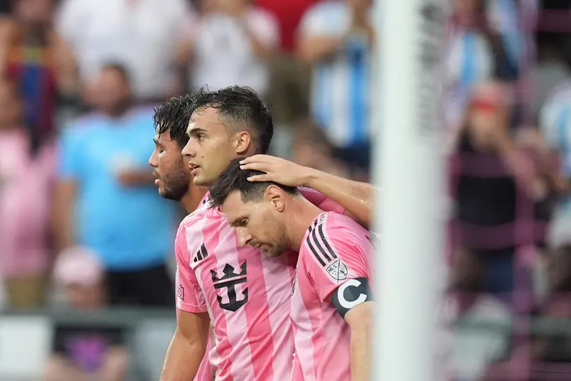Berterame junto a Messi en el Inter Miami contra Portland Timbers | AP