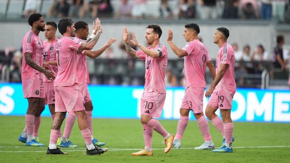 Lionel Messi y Berterame le dan al Inter Miami su primera victoria en el NU Stadium