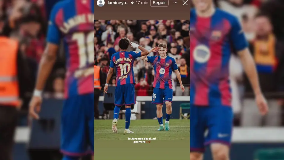 Lamine Yamal manda emotivo mensaje a Fermín tras su lesión | INSTA @LAMINEYAMAL