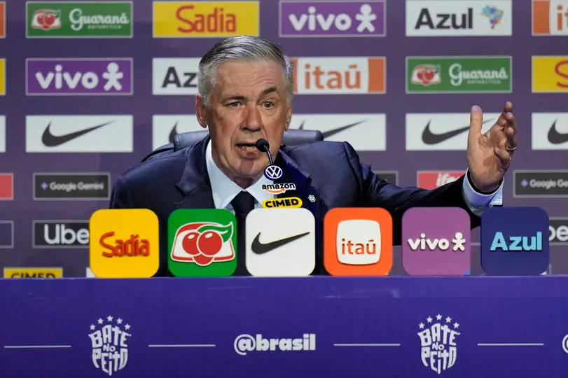 Carlo Ancelotti, entrenador de Brasil | AP