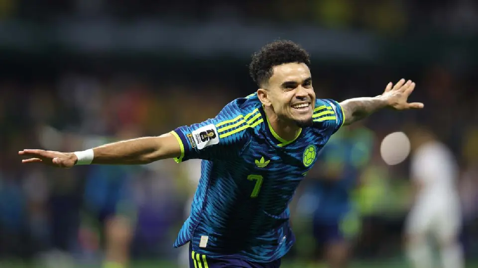 Luis Díaz con Colombia en la Copa del Mundo | AP