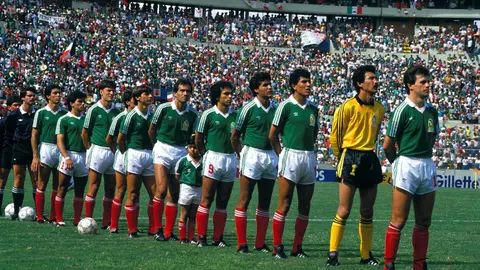 Jugadores de la Selección Mexicana previo a duelo ante Alemania en 1986 | MEXSPORT