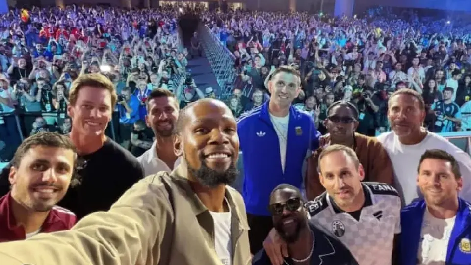 Una foto para la historia: Messi, Djokovic, Brady y Durant juntos antes de la final del Mundial 2026