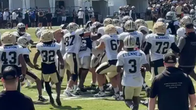 ¡Se calentaron los ánimos! Entrenamiento entre Saints y Cowboys terminó en múltiples peleas