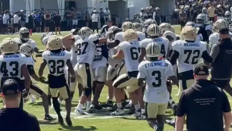 ¡Se calentaron los ánimos! Entrenamiento entre Saints y Cowboys terminó en múltiples peleas