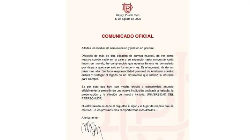 La Universidad del Perreo tendrá su sede en Cayey, Puerto Rico, según su plataforma oficial./ IG: @wisin